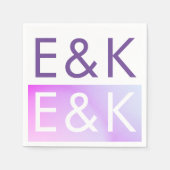 Ultramoderne Lila Hochzeit im Herbst Serviette (Vorderseite)