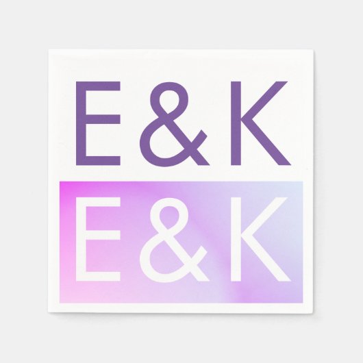 Ultramoderne Lila Hochzeit im Herbst Serviette (Vorderseite)