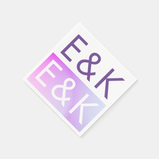 Ultramoderne Lila Hochzeit im Herbst Serviette (Ecke)