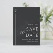Ultramoderne Minimal Schwarz & Weiß Save the Date (Stehend Vorderseite)