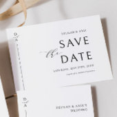 Ultramoderne Minimal Schwarz & Weiß Save the Date