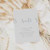 Ultramoderne minimale Dusche aus blauem Baby Einladung