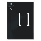 Ultramoderne minimale Schwarz/Weiß-Tischnummer Tischnummer (Vorderseite)