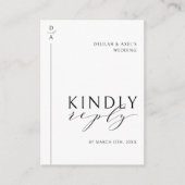 Ultramoderne minimale Schwarz/Weiß-UAWG Begleitkarte (Vorderseite)