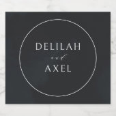 Ultramoderne Minimalistisch Schwarz-Weiß-Technik Alkoholflaschenetikett (Einzelnes Label)