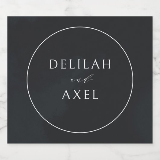 Ultramoderne Minimalistisch Schwarz-Weiß-Technik Alkoholflaschenetikett (Einzelnes Label)