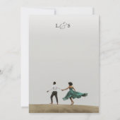 Ultramoderne Minimalistische 2-Foto Hochzeit Dankeskarte (Rückseite)
