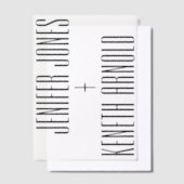 Ultramoderne Minimalistische Namen für Hochzeitssz Pergament Einladungen (Versetzt)