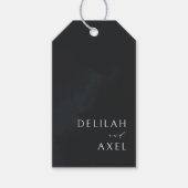 Ultramoderne Minimalistische Schwarz-Weiß-Gefallen Geschenkanhänger (Vorderseite)