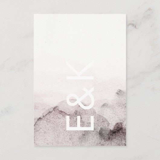 Ultramoderne neutrale Hochzeit Begleitkarte (Rückseite)