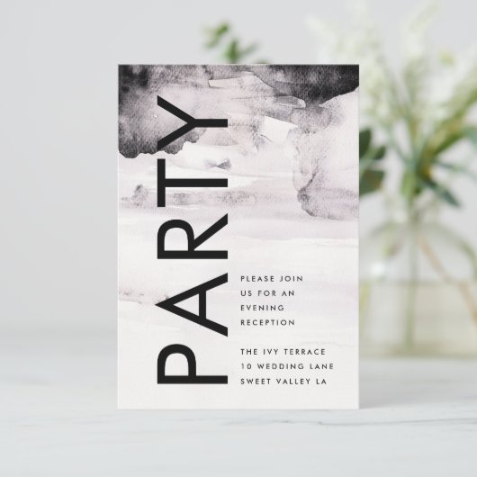 Ultramoderne neutrale Hochzeit Begleitkarte (Stehend Vorderseite)