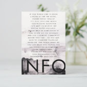Ultramoderne neutrale Hochzeit Begleitkarte (Stehend Vorderseite)