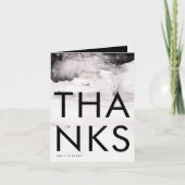 Ultramoderne neutrale Hochzeit Dankeskarte (Vorderseite)