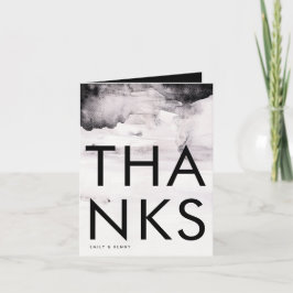 Ultramoderne neutrale Hochzeit Dankeskarte