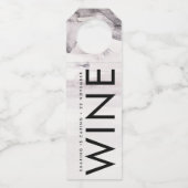 Ultramoderne neutrale Hochzeit Flaschenanhänger (Vorderseite)