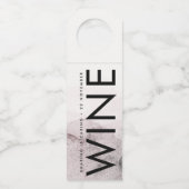 Ultramoderne neutrale Hochzeit Flaschenanhänger (Rückseite)