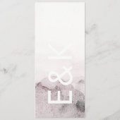 Ultramoderne neutrale Hochzeit Menükarte (Rückseite)