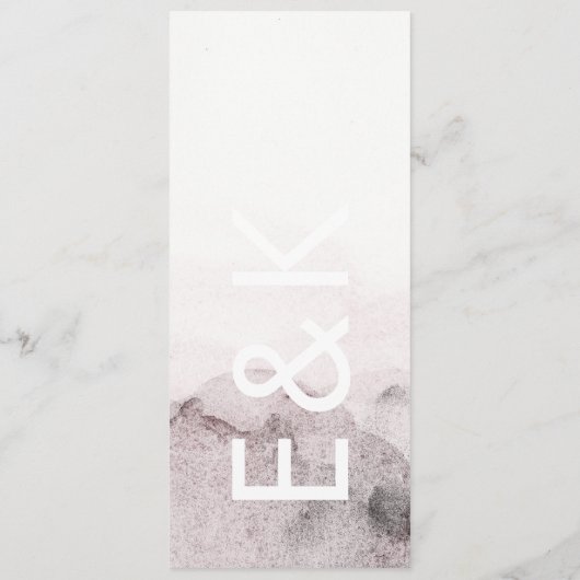 Ultramoderne neutrale Hochzeit Menükarte (Rückseite)