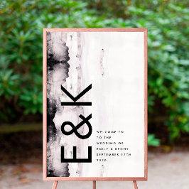 Ultramoderne neutrale Hochzeit Poster