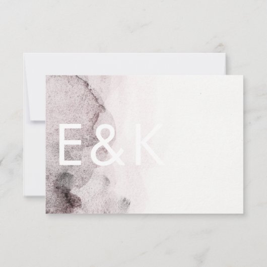 Ultramoderne neutrale Hochzeit RSVP Karte (Rückseite)