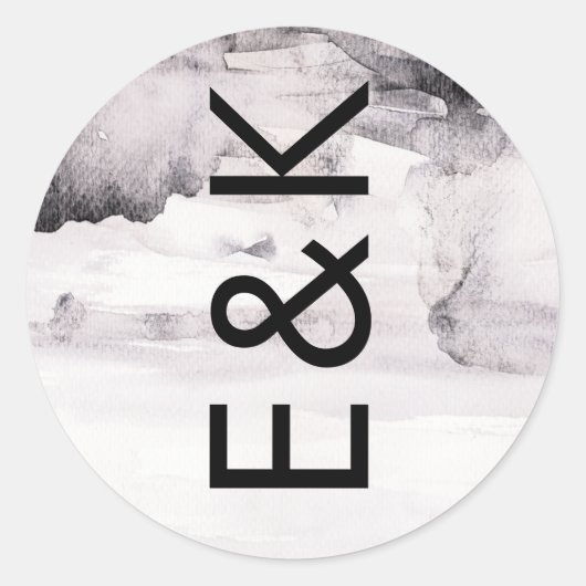 Ultramoderne neutrale Hochzeit Runder Aufkleber (Vorderseite)