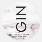 Ultramoderne neutrale Hochzeit Runder Aufkleber (Vorderseite)