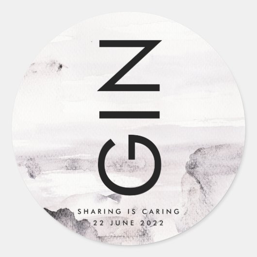 Ultramoderne neutrale Hochzeit Runder Aufkleber (Vorderseite)