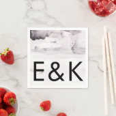 Ultramoderne neutrale Hochzeit Serviette (Beispiel)