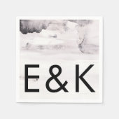 Ultramoderne neutrale Hochzeit Serviette (Vorderseite)