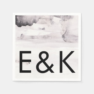 Ultramoderne neutrale Hochzeit Serviette