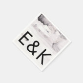 Ultramoderne neutrale Hochzeit Serviette (Ecke)