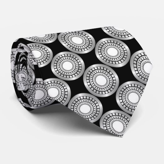 Ultramoderne Perfektion Krawatte, Silber Krawatte (Gerollt)