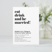 Ultramoderne QR-Hochzeit Einladung (Stehend Vorderseite)