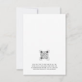 Ultramoderne QR-Hochzeit Einladung (Rückseite)