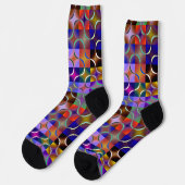 Ultramoderne Quadrate mit Akzent-Linie Socken (Linkes Detail)