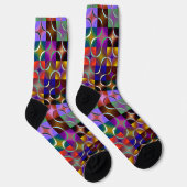 Ultramoderne Quadrate mit Akzent-Linie Socken (Rechts)