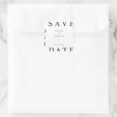 ultramoderne Save the Date Aufkleber (Tasche)