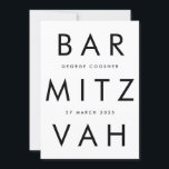 Ultramoderne Schwarz-weiße Bar mitzvah QR CODE-UAW Einladung<br><div class="desc">Ultramoderne Schwarz-weiße Bar mitzvah QR CODE UAWG Einladung</div>