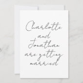 Ultramoderne Skripthochzeit Einladung (Vorderseite)