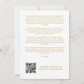 Ultramoderne, trendige White & Gold 4 Multi-Fotos Save The Date (Rückseite)