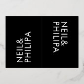 Ultramoderner QR-CODE 2 x UAWG GOLD Folieneinladung (Rückseite)