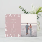 ultramodernes Layout Foto Save the Date Einladung (Stehend Vorderseite)