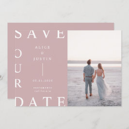 ultramodernes Layout Foto Save the Date Einladung