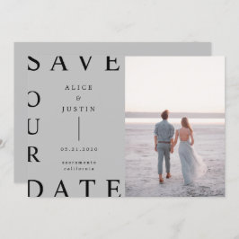 ultramodernes Layout Foto Save the Date Einladung