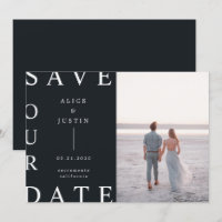 ultramodernes Layout Foto Save the Date