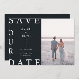 ultramodernes Layout Foto Save the Date Einladung