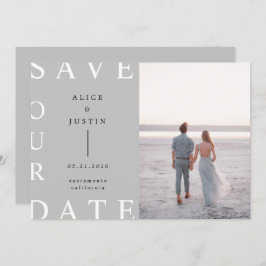 ultramodernes Layout Foto Save the Date Einladung
