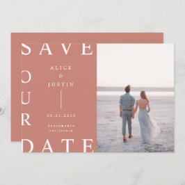 ultramodernes Layout Foto Save the Date Einladung