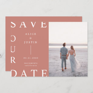 ultramodernes Layout Foto Save the Date Einladung