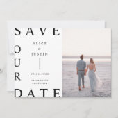 ultramodernes Layout Foto Save the Date Einladung (Vorderseite)
